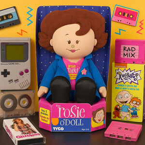 Vintage Rosie O’Donnell Talking Doll – 1990s Tyco Plush – Works! NIB Toys R Us